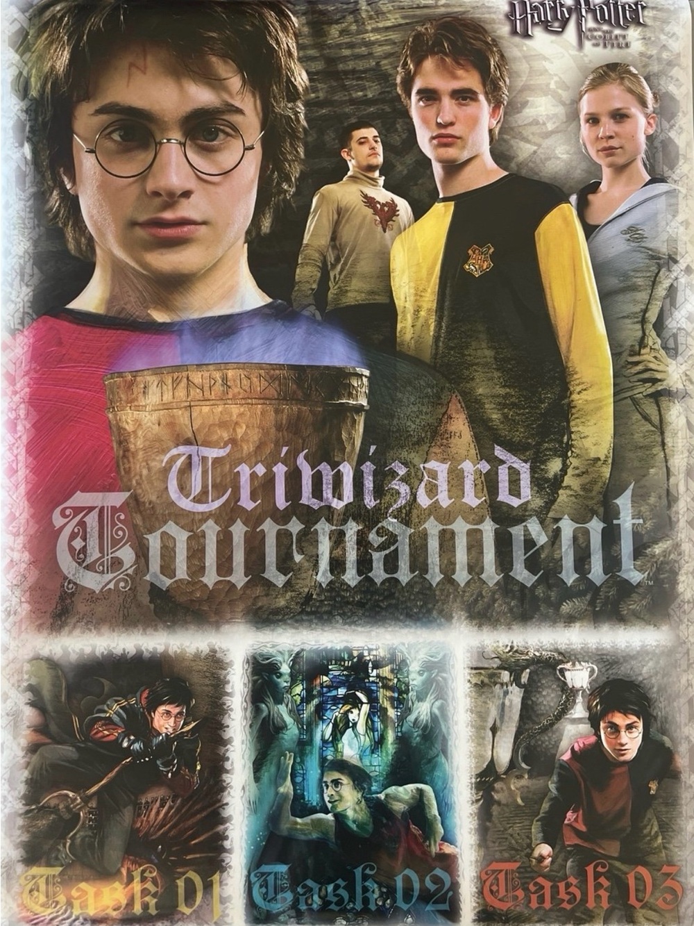 Harry Potter Triwizard Tournament Poster - Multi-Color Aprox Size 24x36 Inches